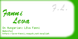 fanni leva business card
