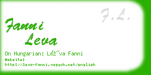 fanni leva business card